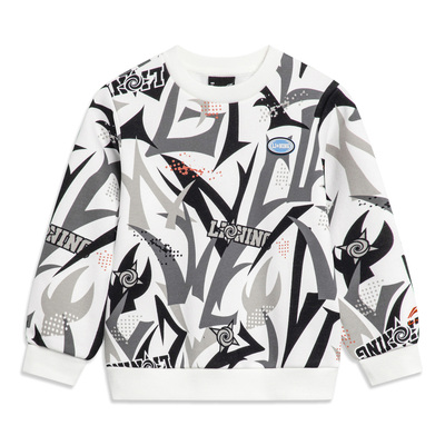 Lining/李宁正品冬季小童运动生活系列加绒保暖套头卫衣YWDT259