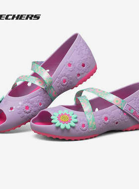 Skechers/斯凯奇正品夏季新款鱼嘴女童鞋凉鞋平底鞋86632L