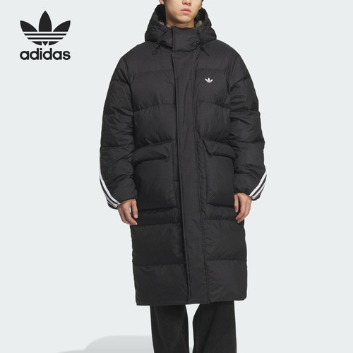 Adidas/阿迪达斯官方正品三叶草男女保暖长款运动羽绒服KC2564