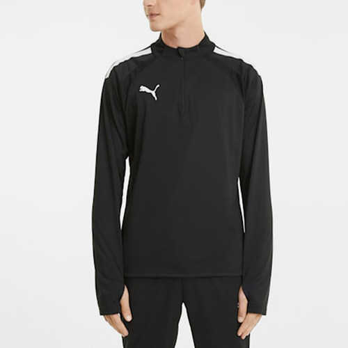 PUMA彪马正品teamLIGA Quarter-Zip男款足球长袖T恤657236-03