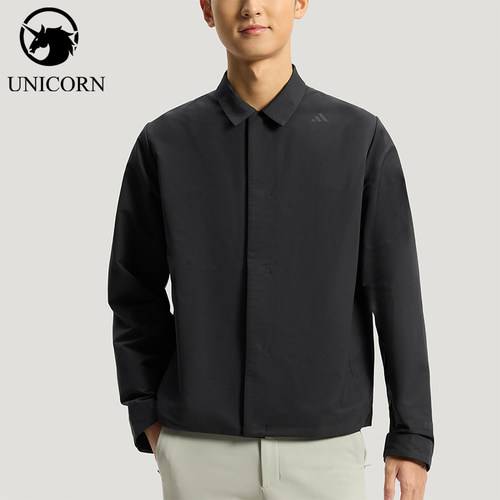 Adidas/阿迪达斯正品武宗系列新款男黑色经典亲肤夹克外套KG0840