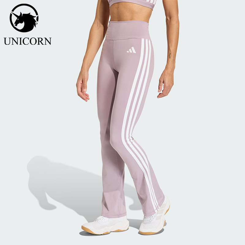 Adidas/阿迪达斯官方正品春秋女士高腰紧身运动健身喇叭裤KC7869