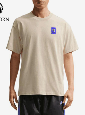 Nike/耐克正品SwoshSwosh新款男米白蓝色短袖T恤IH1158-229