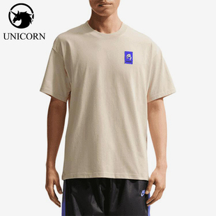 Nike/耐克正品SwoshSwosh新款男米白蓝色短袖T恤IH1158-229