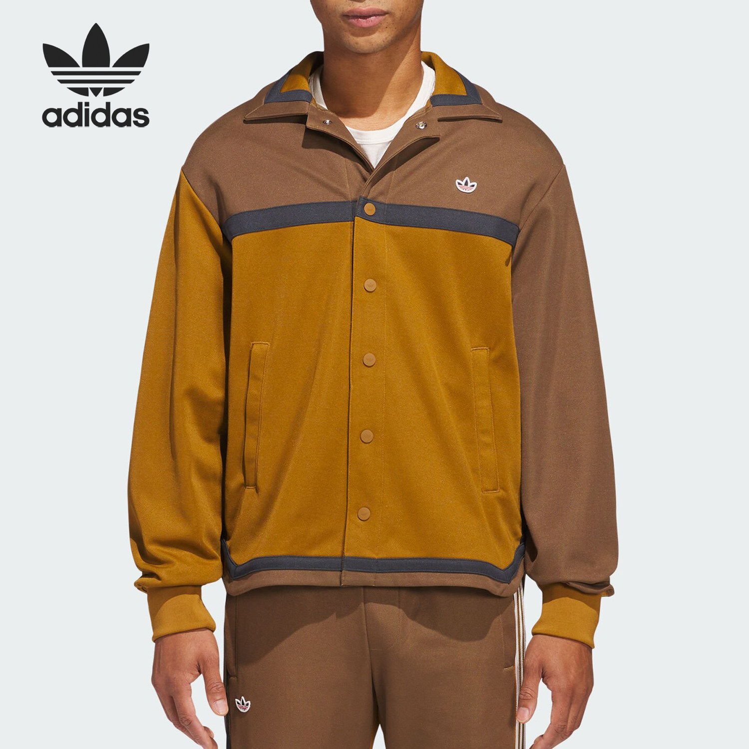 Adidas/阿迪达斯正品三叶草男女翻领复古运动拼接外套IY8664,运动服/休闲服装,运动茄克/外套,淘宝优惠券,粉丝福利购,淘宝优惠卷