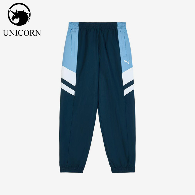Puma/彪马正品男女深蓝浅蓝休闲裤束脚舒适经典轻便裤子634281-06