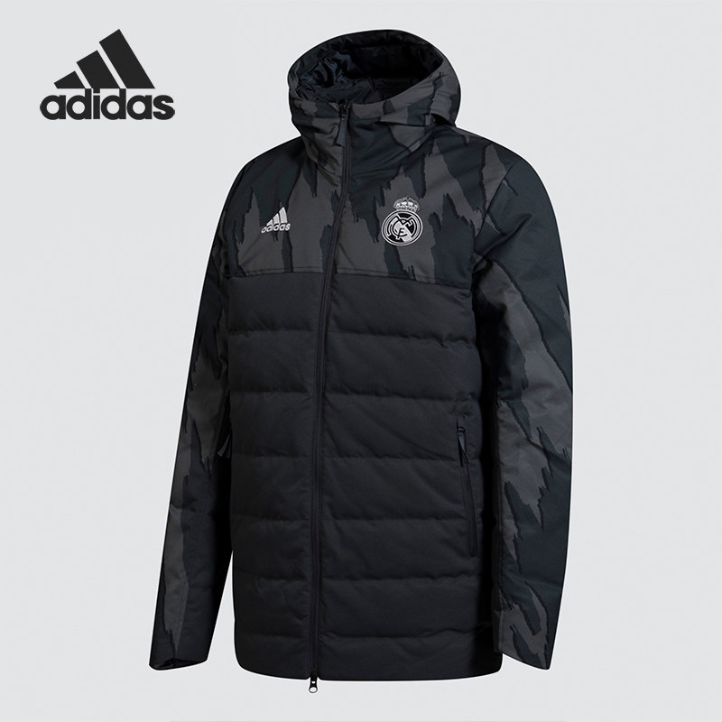 Adidas/阿迪达斯官方正品男子冬季保暖连帽足球运动羽绒服 GD4258
