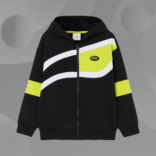 潮流连帽夹克外套YWDR475 儿童男童运动休闲篮球时尚 李宁正品 新款