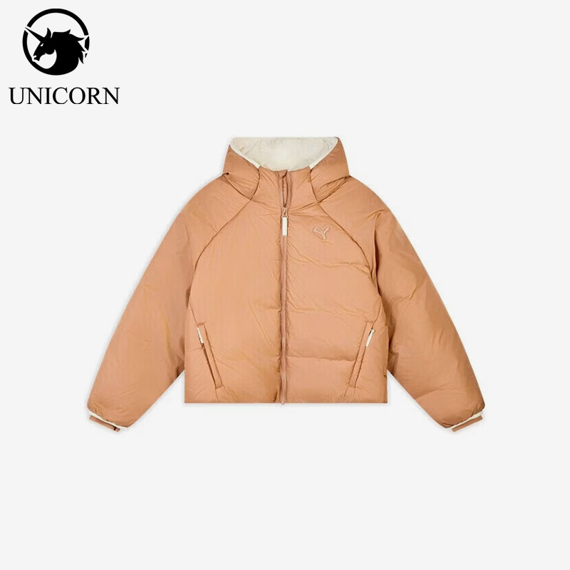 Puma/彪马正品女士防风保暖连帽拉链休闲运动棉服635731-67