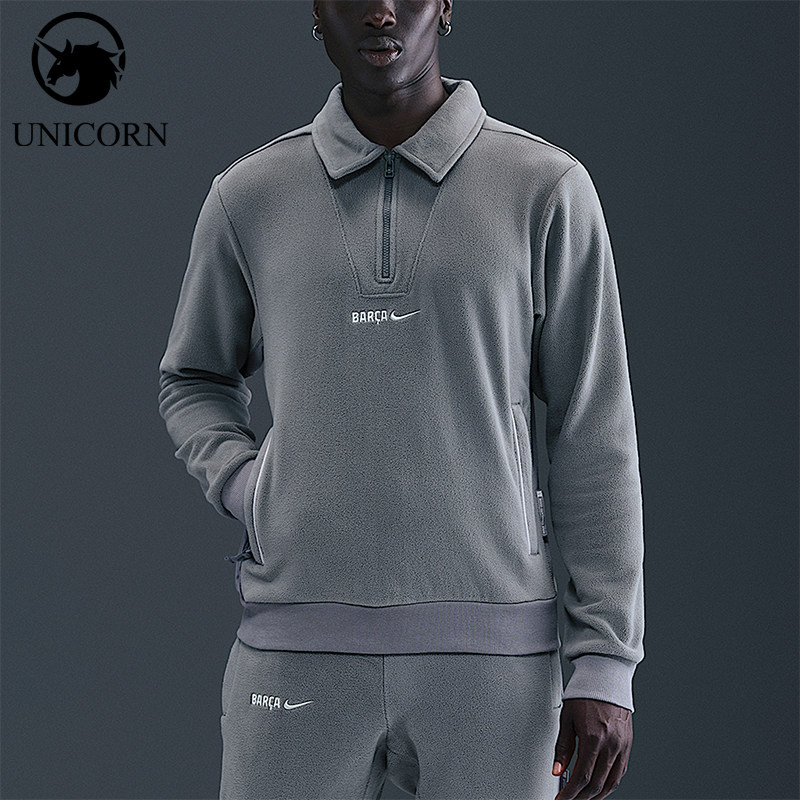 Nike/耐克正品2025冬季款男士耐穿运动足球保暖套头衫HM4280-084