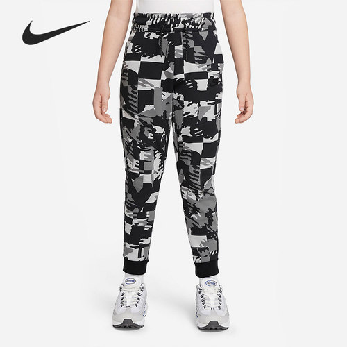 Nike/耐克正品2025秋季大童运动满印休闲针织长裤DM8070-077