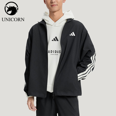 Adidas/阿迪达斯正品2026春季款男士立领经典运动印花外套KR2548