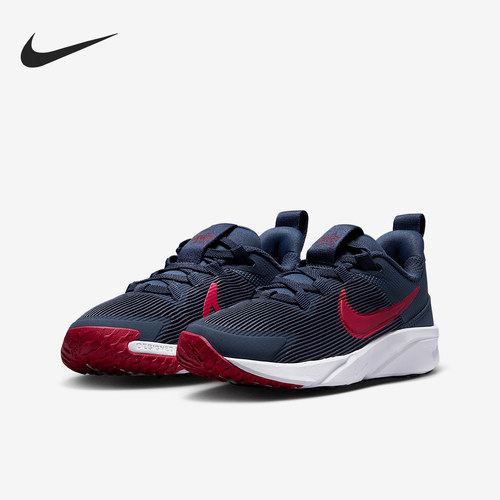 Nike/耐克正品Downshifter12新款女深蓝红色跑步鞋DX7614-406