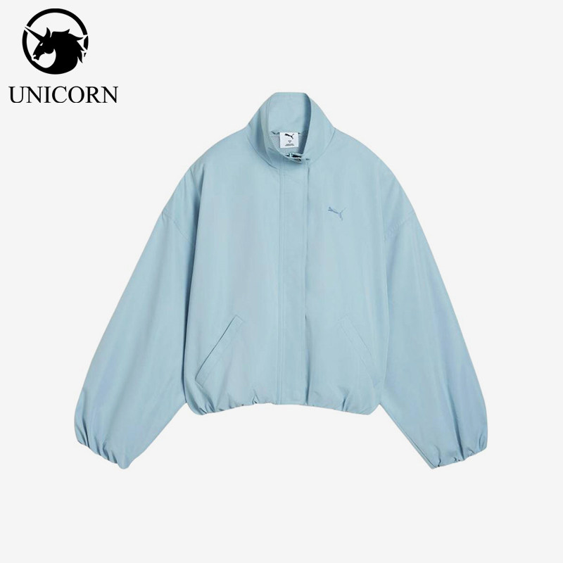 Puma/彪马正品Style新款女浅蓝色宽松防风经典夹克外套636896-47