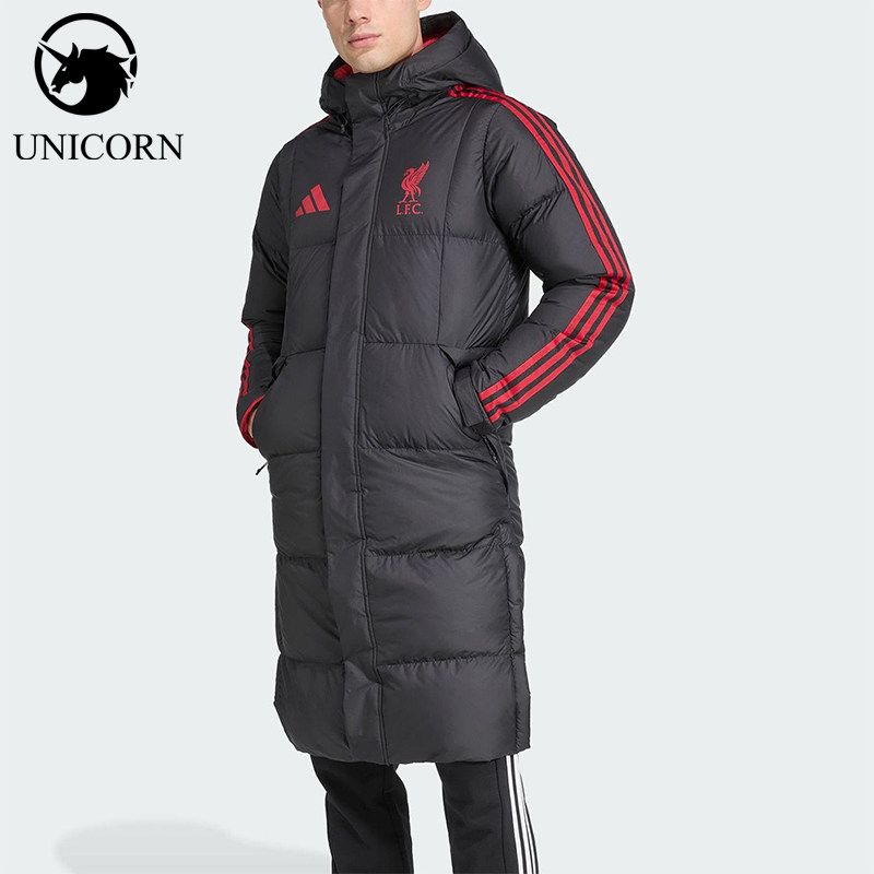 Adidas/阿迪达斯正品冬季男士长款利物浦足球运动羽绒服JW0966