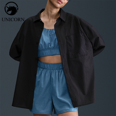 Nike/耐克正品2025秋季款女士日常运动宽松长袖衬衫HJ0716-010