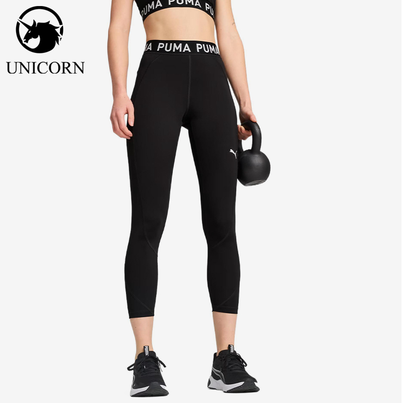 Puma/彪马正品2025冬季款女士印花运动紧身健身透气长裤526000-01