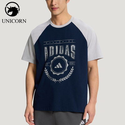 Adidas/阿迪达斯官方正品U RAGLAN TEE男女针织印花宽松T恤KX0519