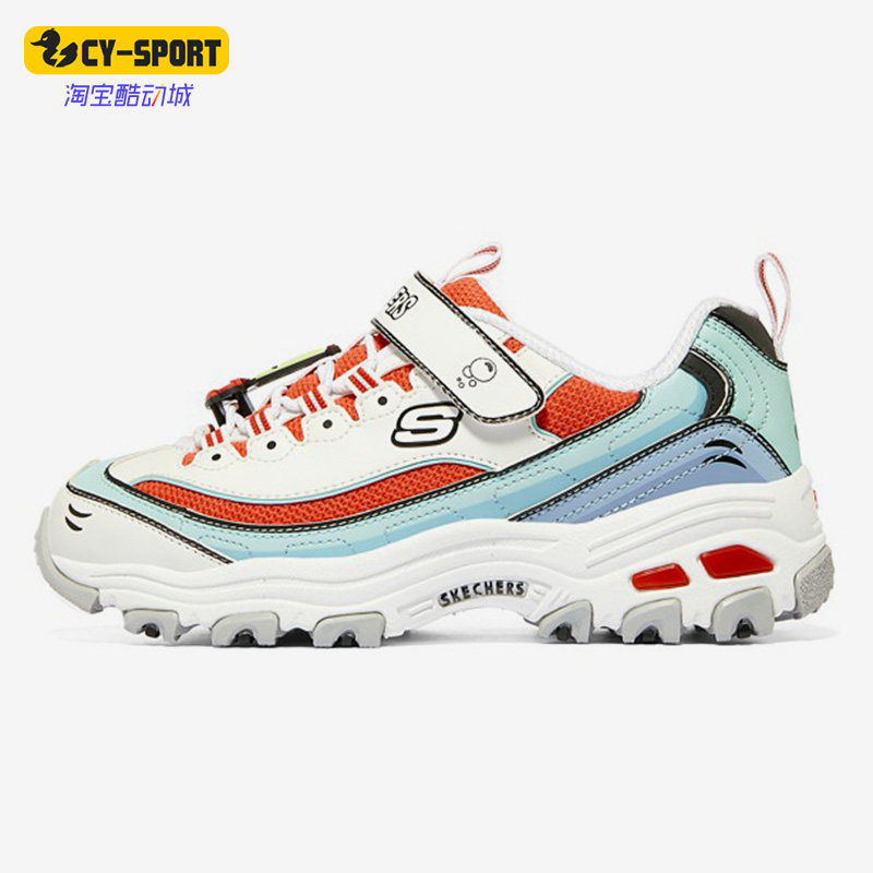 Skechers/斯凯奇正品海绵宝宝系列大童运动魔术贴熊猫鞋 317010L