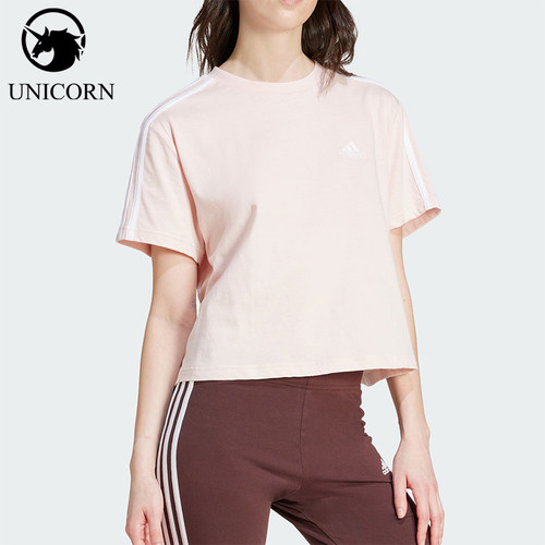 Adidas/阿迪达斯正品夏季女士休闲短款运动透气干爽短袖T恤IY4227