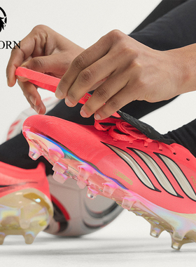 Adidas/阿迪达斯正品男女同款人造草皮短钉翻折足球鞋HP9971