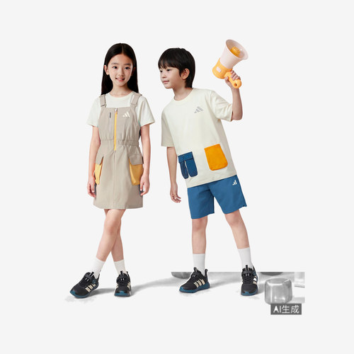 Adidas阿迪达斯正品PLAYFLOW 2.0 EL儿童魔术贴休闲运动鞋KZ7018