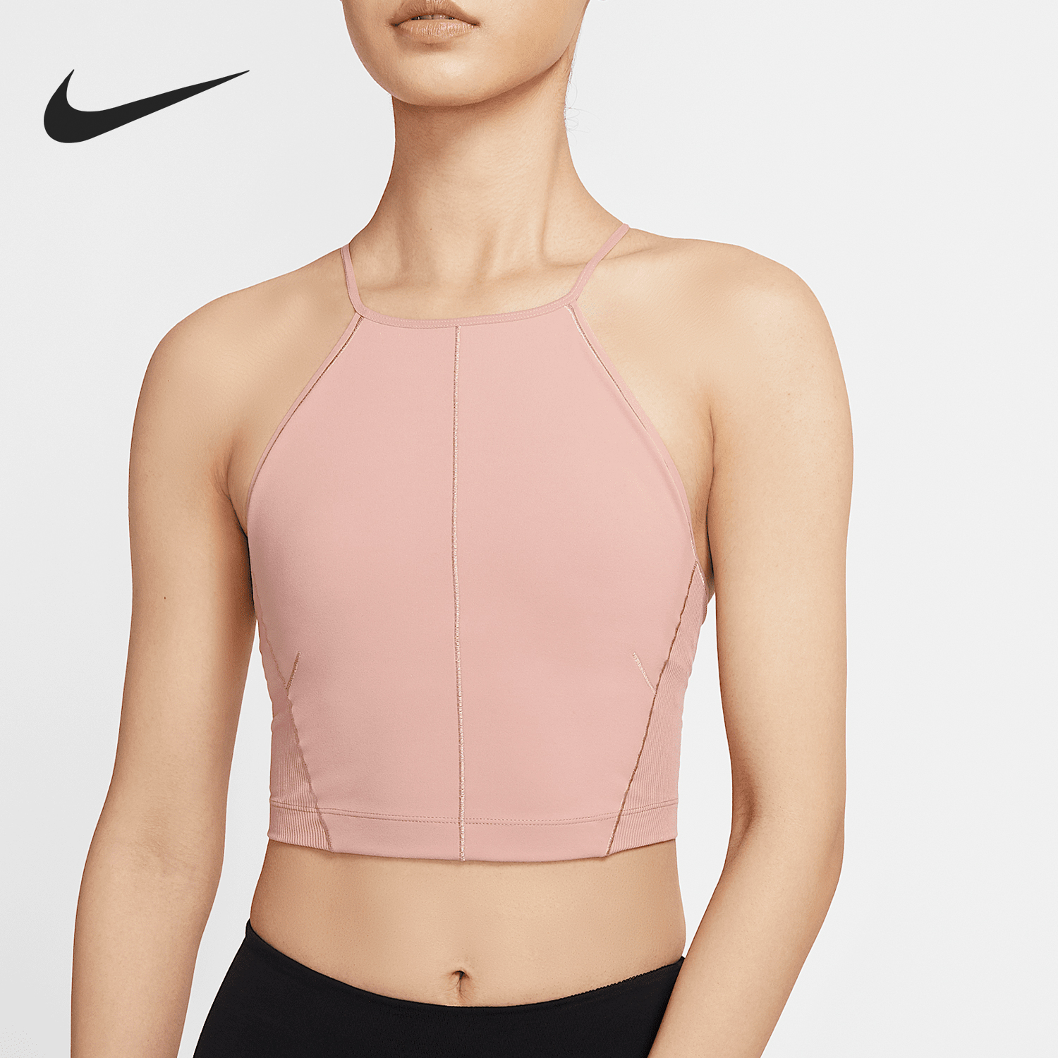 Nike/耐克正品秋冬新款女士挂脖运动轻便短款背心CU5370-685