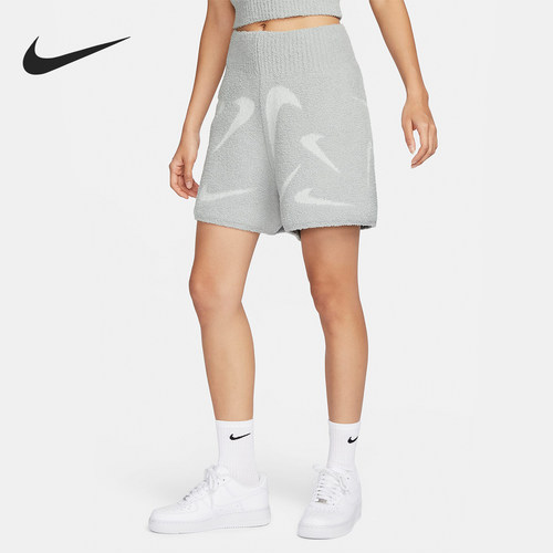 Nike/耐克正品Sportswear 女士高腰修身针织短裤FD4285-077