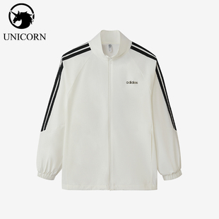 Adidas/阿迪达斯正品新款女士运动保暖经典拉链立领夹克KQ5371