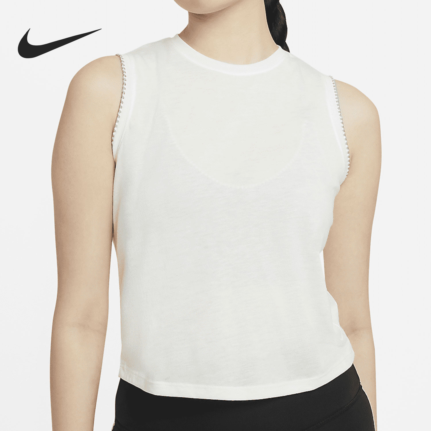Nike/耐克正品YOGA CROCHET-EDGE夏季女子运动瑜伽背心DA1047-133