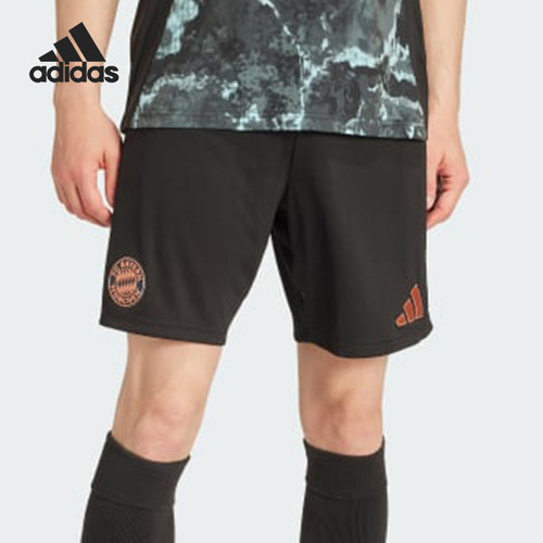 Adidas阿迪达斯正品FC Bayern SS 24 FC男款徽标休闲短裤IZ0159