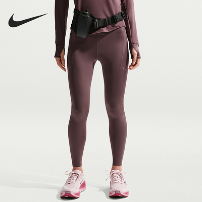 Nike/耐克正品2025女士跑步紧身松紧腰九分长裤HJ2253-502