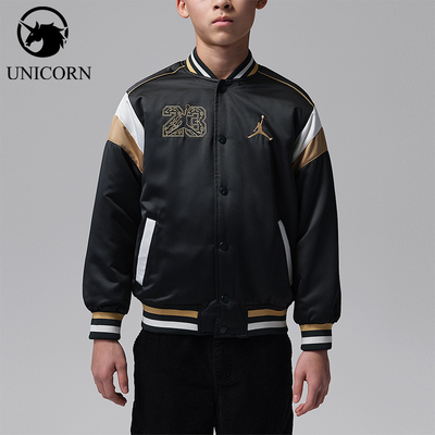 Nike/耐克正品JORDAN大童拼接刺绣立领运动外套IU5375-010