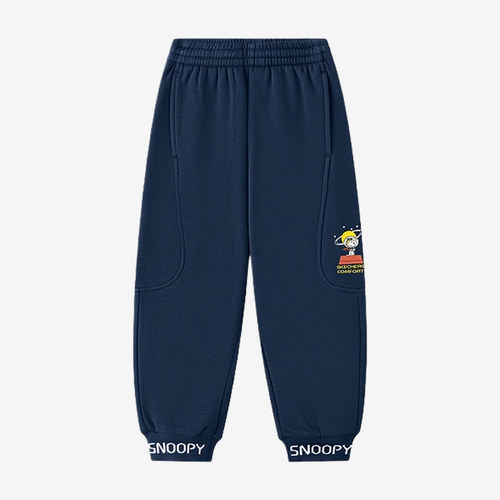 Skechers斯凯奇正品SNOOPY男童锁温舒适针织运动裤L426B020-002Z