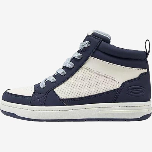 Skechers斯凯奇正品BOYS大童中帮拉链加绒运动板鞋405618L-NVTN