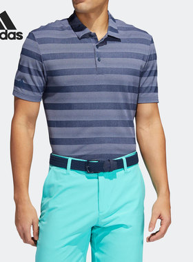 Adidas/阿迪达斯正品男子2 STRP高尔夫运动短袖POLO衫 HE2298