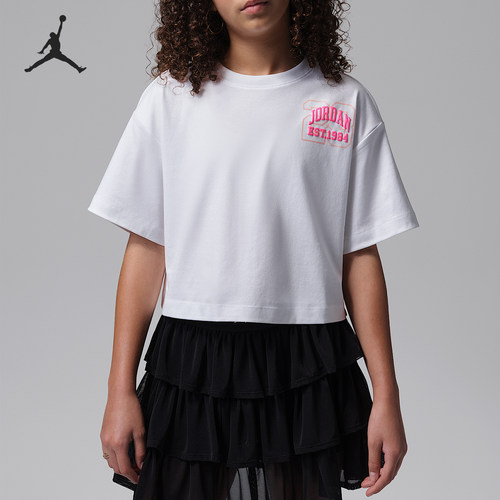 Nike/耐克正品Jordan大童轻盈透气圆领套头短袖T恤IW2210-588