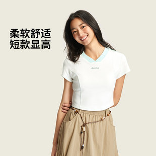T恤AHSW160 LPL联名系列女子舒适百搭运动训练V领短袖 李宁正品