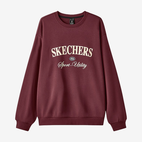 Skechers斯凯奇正品运动联盟系列男女针织套头卫衣L424U010-01UV