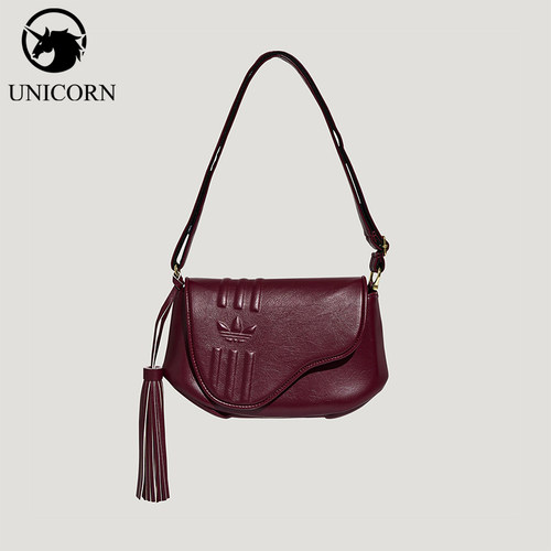 Adidas/阿迪达斯正品三叶草女士新年款经典单肩斜挎马鞍包KW4726