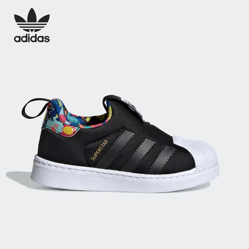 Adidas/阿迪达斯正品三叶草当季婴童一脚蹬运动贝壳鞋 EE6276