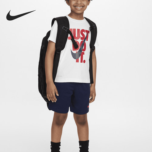 Nike/耐克正品夏季新款小童经典透气休闲运动套装CW3687-410