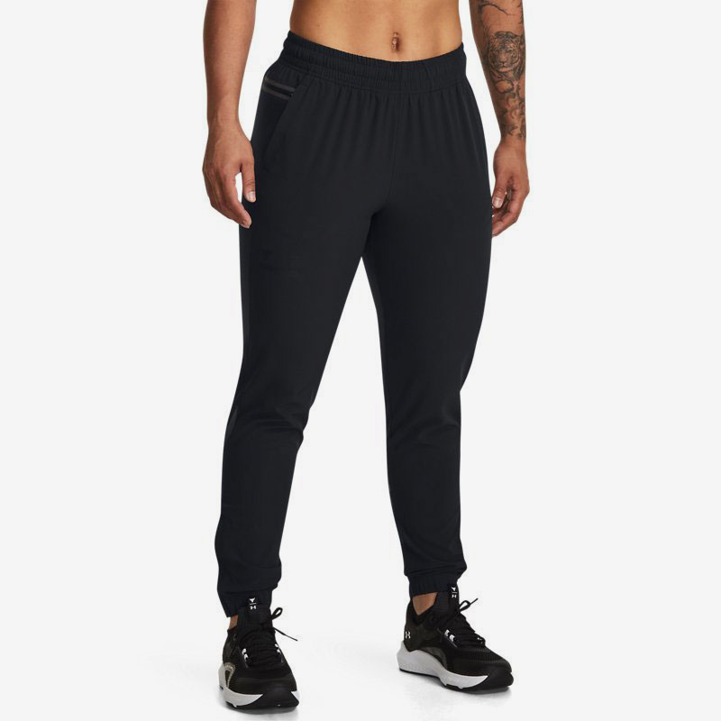 UA/安德玛正品Unstoppabl女子健身训练梭织束脚长裤1380184-001