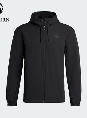 Adidas/阿迪达斯正品WO FZ JAC男士运动连帽保暖加绒外套KU9917