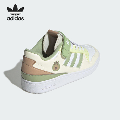 Adidas/阿迪达斯正品三叶草小童耐磨运动魔术贴透气板鞋JS2476