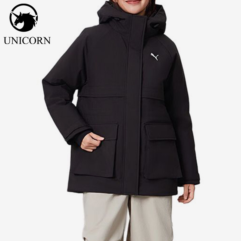 Puma/彪马正品亲肤纯色女黑色保暖防风柔软经典羽绒服692779-01