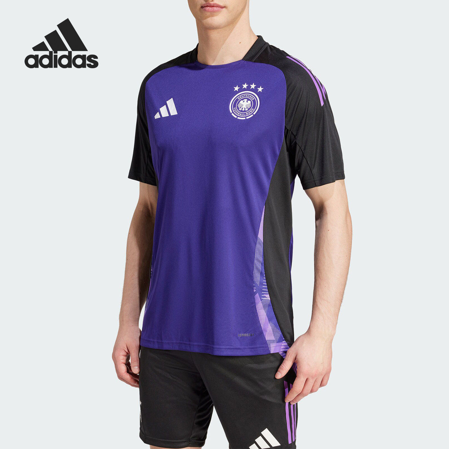 Adidas/阿迪达斯官方正品德国队足球男士训练运动短袖球衣IP8245