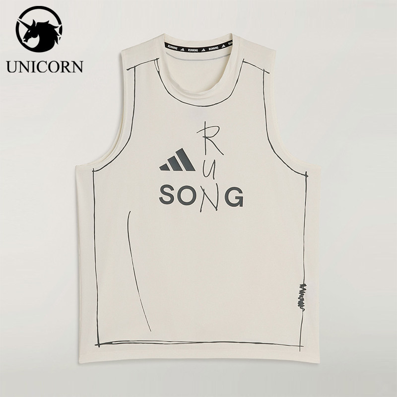 Adidas/阿迪达斯正品夏季女士透气跑步运动圆领训练背心T恤KT0777