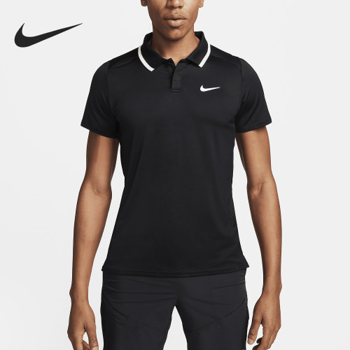 Nike耐克正品Court Advantage男短袖网球弹力翻领衫FD5317-010