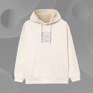 中国李宁正品 印花宽松连帽男子运动休闲上衣卫衣AWDR729 时尚